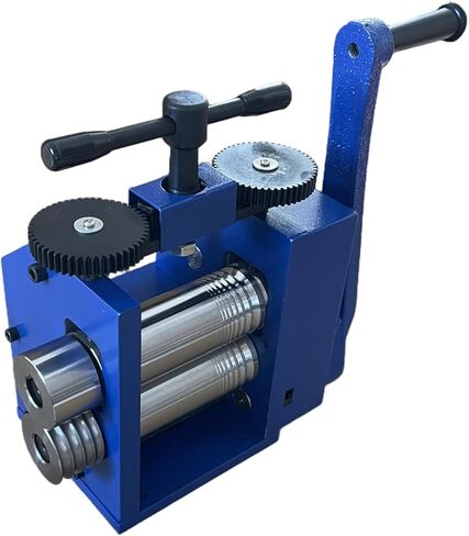 PTKTLAM 4-in-1 Jewelry Rolling Mill, Draw Round Square Flat Semicircle Wire, 1.6" 42mm Roller 1:5 Gear Ratio, Adjustable Thickness for Gold Silver Copper, DIY Jewelry Making Tool in Saudi Arabia