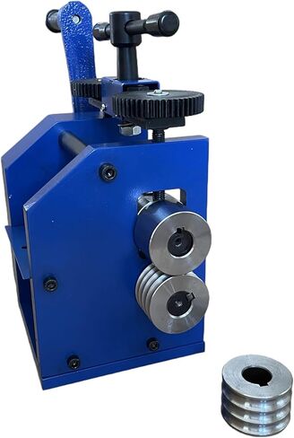 PTKTLAM 4-in-1 Jewelry Rolling Mill, Draw Round Square Flat Semicircle Wire, 1.6" 42mm Roller 1:5 Gear Ratio, Adjustable Thickness for Gold Silver Copper, DIY Jewelry Making Tool in Saudi Arabia