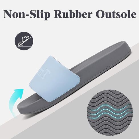 Womens Non-Slip Slide Sandals Round Open Toe for Sport gap | Slip on Summer Shoes Comfortable Relaxsense Slides for Casual Walking Beach Home Lounge Wear in Kuwait