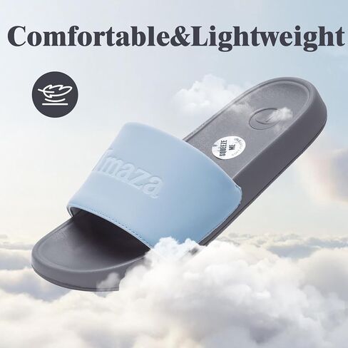 Womens Non-Slip Slide Sandals Round Open Toe for Sport gap | Slip on Summer Shoes Comfortable Relaxsense Slides for Casual Walking Beach Home Lounge Wear in Kuwait