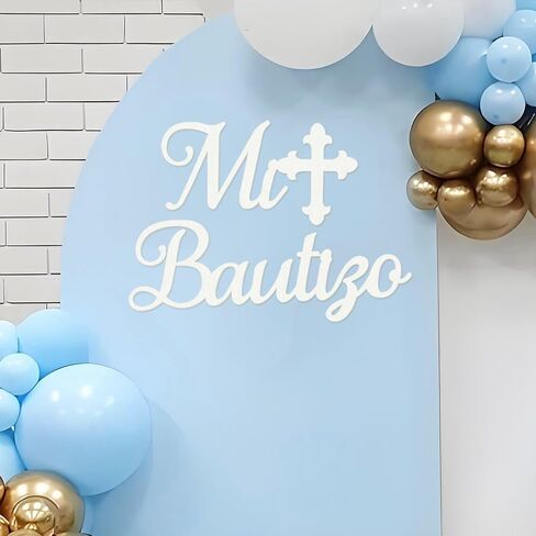 God Bless Cross Sign for Backdrop - Glitter Gold Felt Cross God Bless Baptism Party Backdrop for Boys Girls Baby Shower First Communion Confirmation Bautizo Decorations in Kuwait