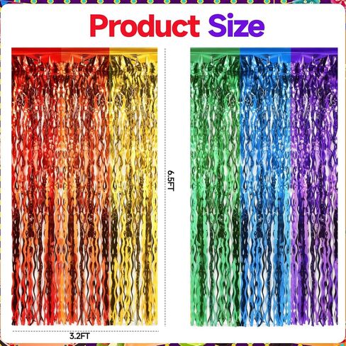 Cinco de Mayo Fiesta Party Decorations 2 Pack Include Wavy Metallic Tinsel Foil Fringe Backdrop Felt Cinco de Mayo Decor Banner for Dia De Los Muertos Taco Mexican Party Loteria Birthday Decor in Kuwait