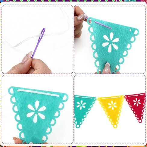 Cinco de Mayo Fiesta Party Decorations 2 Pack Include Wavy Metallic Tinsel Foil Fringe Backdrop Felt Cinco de Mayo Decor Banner for Dia De Los Muertos Taco Mexican Party Loteria Birthday Decor in Kuwait