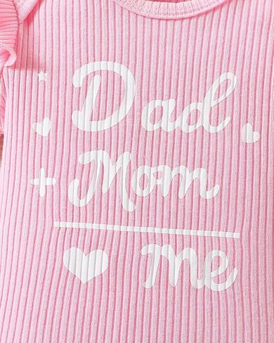 ChuYuKu Newborn Girl Mother’s Day Outfit 5Pcs, Coming Home Romper Flower Pants Set, Spring Summer Baby Hospital Clothes in Saudi Arabia