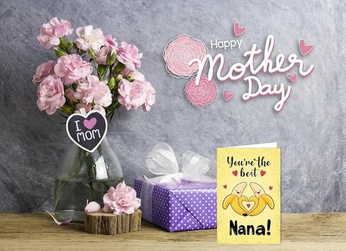 Mother's Day Card for Grandma from Grandkids Mothers Day Gifts for Grandma from Grandchild Grandson Granddaughter Floral Grandmother Nana Greetings Cards with Envelope in Saudi Arabia
