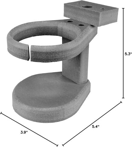 Adirondack Chair Cup Holder Attachment – Adjustable Poly Lumber Drink Holder – Outdoor Accessory for Polywood Furniture, Light Grey in Kuwait