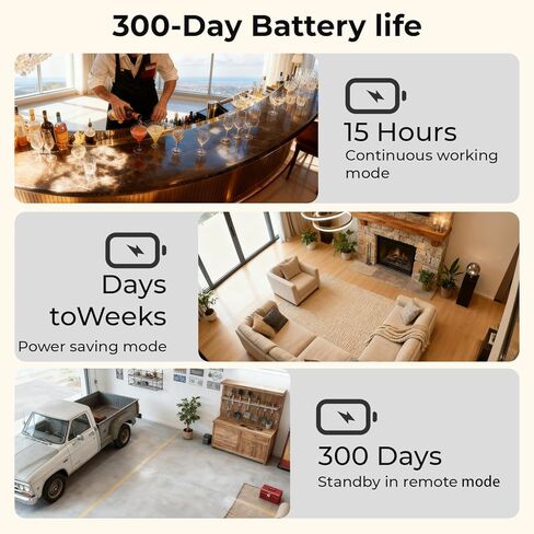 كاميرا خفية فائقة الدقة 4K مع شبكة WiFi مزدوجة النطاق - عمر بطارية طويل 300 يوم، دعامة مغناطيسية، رؤية ليلية، تنبيهات حركة الذكاء الاصطناعي، صوت ثنائي الاتجاه - أمان داخلي سري للمنزل والحيوانات الأليفة ومراقبة المربيات in Kuwait