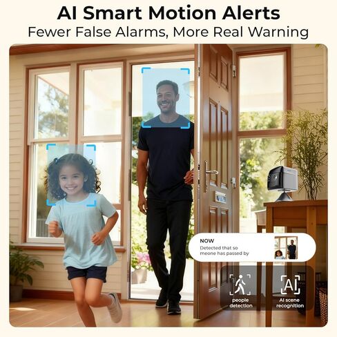 كاميرا خفية فائقة الدقة 4K مع شبكة WiFi مزدوجة النطاق - عمر بطارية طويل 300 يوم، دعامة مغناطيسية، رؤية ليلية، تنبيهات حركة الذكاء الاصطناعي، صوت ثنائي الاتجاه - أمان داخلي سري للمنزل والحيوانات الأليفة ومراقبة المربيات in Kuwait