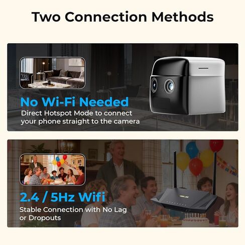 كاميرا خفية فائقة الدقة 4K مع شبكة WiFi مزدوجة النطاق - عمر بطارية طويل 300 يوم، دعامة مغناطيسية، رؤية ليلية، تنبيهات حركة الذكاء الاصطناعي، صوت ثنائي الاتجاه - أمان داخلي سري للمنزل والحيوانات الأليفة ومراقبة المربيات in Kuwait