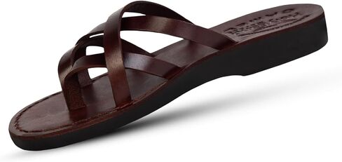 Holy Land Market Unisex Leather Biblical Flip Flops (Jesus - Yashua) Jerusalem Style I in Saudi Arabia