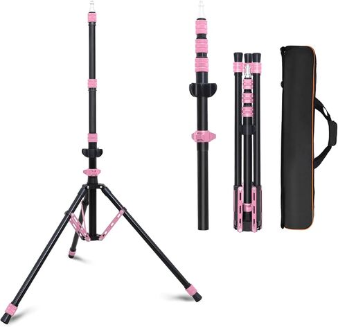 Light Stand Photography, Adjustable 6.5ft/200cm Professional Studio Light Stand with 1/4" to 3/8" Screw, Portable Travel Tripod Stand for Outdoor Photography Speedlite Softbox Strobe Light in Saudi Arabia