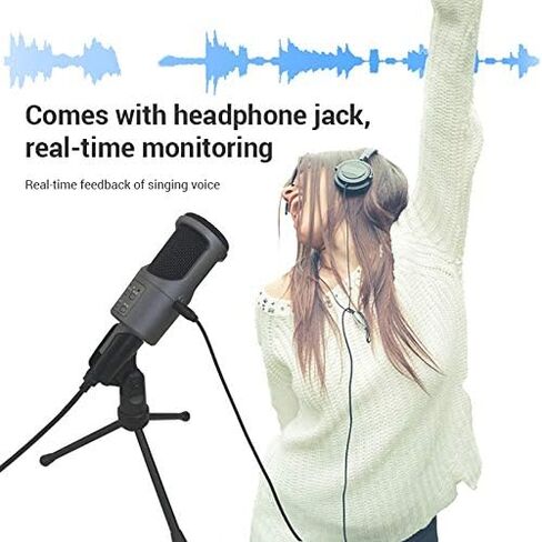 Profession Studio Cardioid Condenser Microphone Gaming Microphone for Computer PC Recording mic for Streaming Live in Kuwait