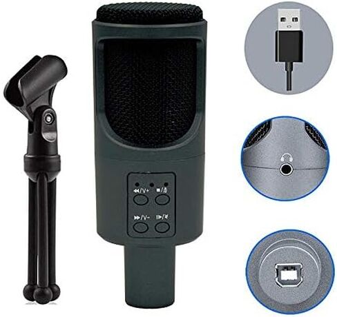 Profession Studio Cardioid Condenser Microphone Gaming Microphone for Computer PC Recording mic for Streaming Live in Kuwait
