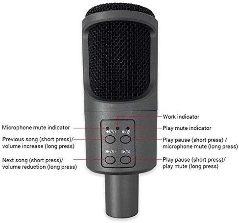 Profession Studio Cardioid Condenser Microphone Gaming Microphone for Computer PC Recording mic for Streaming Live in Kuwait