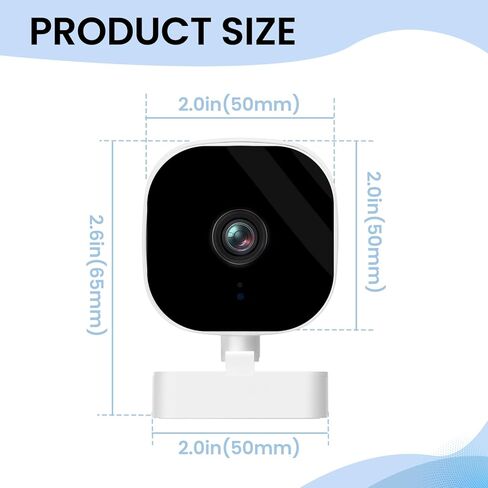 2 قطعة 2.5K كاميرا أمان WiFi سلكية، كاميرا AI داخلية/خارجية لأمن المنزل، مراقبة الحيوانات الأليفة، رؤية ليلية ملونة in Kuwait