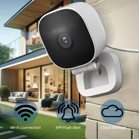 2 قطعة 2.5K كاميرا أمان WiFi سلكية، كاميرا AI داخلية/خارجية لأمن المنزل، مراقبة الحيوانات الأليفة، رؤية ليلية ملونة in Kuwait