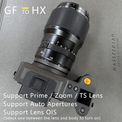 محول عدسة Boryoza GF-HX Auto Foucs متوافق مع عدسة Fujifilm GF Mount (GF35-70 GF32-64 GF45-100 GF110 GF80 GF63 والمزيد) إلى جسم Hasselblad X1D X1DII X2D X2DII (لا يمكن استخدامه على جسم 907x) in Kuwait