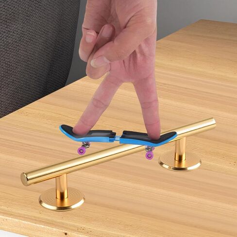 Colaxi Fingerboards Round Rails Finger Skateboard Rail Party Favor Prop Toy Deck/ramp Great Add Gift Parks Accessories Obstacle Rail, Black 15 cm in Saudi Arabia