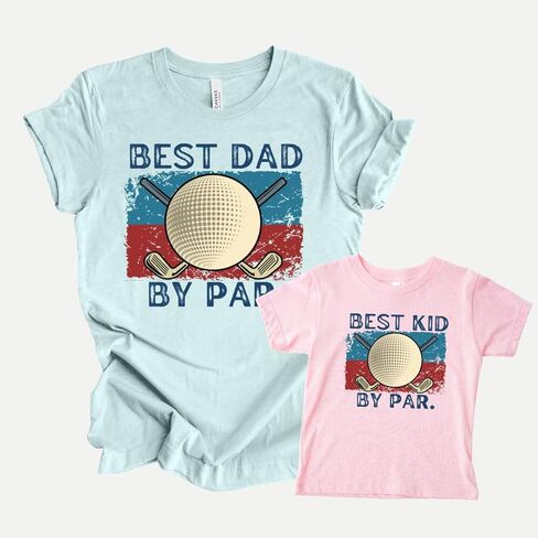 Best Dad and Kid by Par Matching Shirt – Dad and Baby Golf Outfit, Daddy and Me Father Daughter or Son Shirt, First Father’s Day or New Dad Birthday Gift in Kuwait