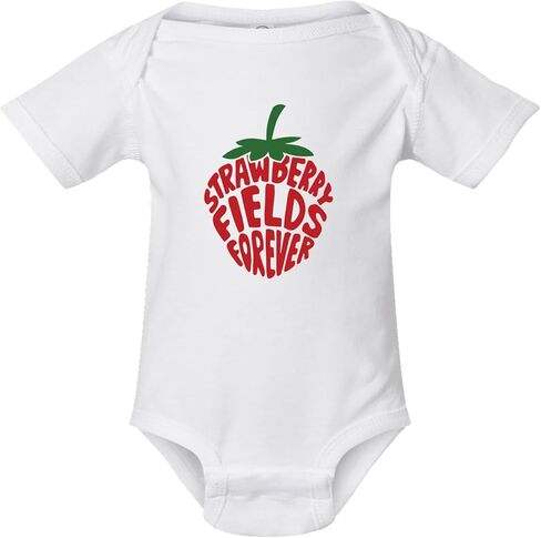 بدلة بأكمام قصيرة للجنسين من Tees & Tails Strawberry Field Forever Baby |1817 in Kuwait