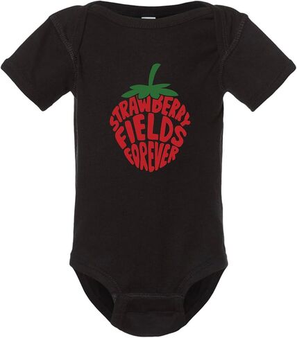 Tees & Tails Strawberry Field Forever Baby Unisex Short Sleeve Bodysuit |1817 in Saudi Arabia