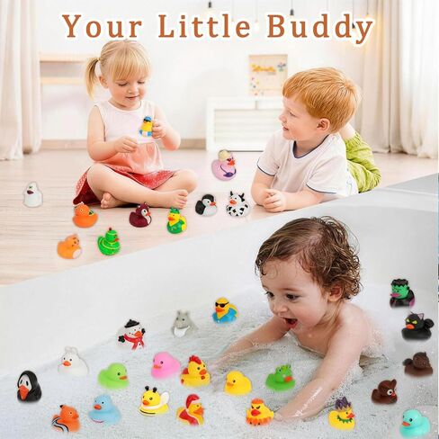 EKisemio 120pcs Cruise Ducks Kits Include 40 Rubber Ducks with 40 Cruising Duck Tags & 40 Rubber Bands, Rubber Ducks Bulk for Cruise Ship for Squeeze Games Classroom Prize Bath Toys and Party Favors in Kuwait