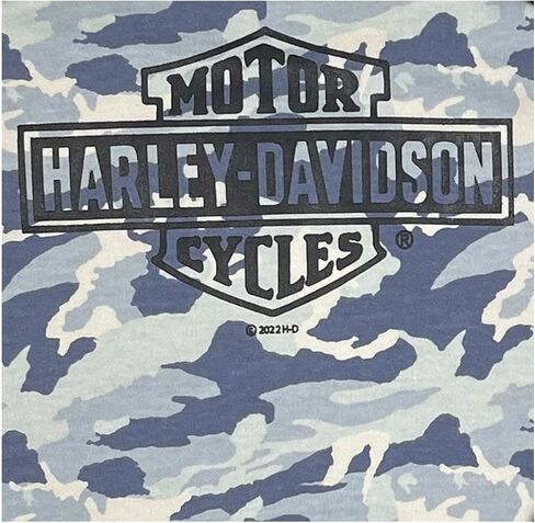Harley-Davidson Baby Boys' Printed Camo Knit Newborn Creeper & Doo Rag Set in Saudi Arabia
