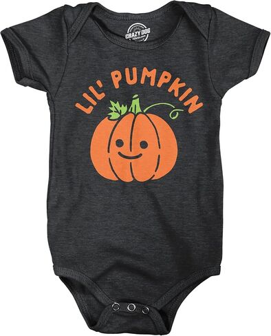 Crazy Dog T-Shirts Lil Pumpkin Baby Bodysuit Funny Cute Halloween Jumper For Infants in Kuwait