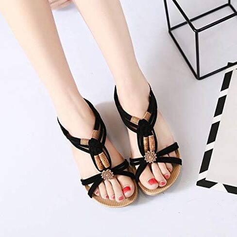 Women's Sandals Comfort Arch Support Sandals Summer Walking Shoes Casual Ankle Elastic Flip Flops Shoes in Kuwait