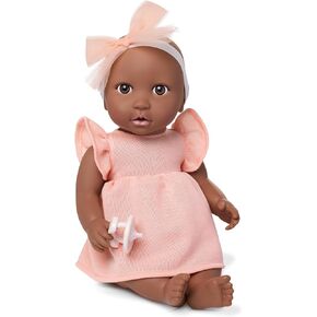 Lullababy - دمية طفل واقعية مقاس 14 بوصة - عيون بنية وجسم ناعم - الطائر الوردي ، عقال وعصا الإكسسوارات - تلعب التظاهر - ألعاب الأطفال الأعمار في سن الرابعة والأعلى - دمية الطفل - بلدي in Kuwait