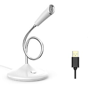 Microphone 360° Adjust Freely Studio Speech Mini Mic Gaming Chatting Recording Microphone Desktop PC Laptop(White-Dinosaur Doodle4) in Kuwait