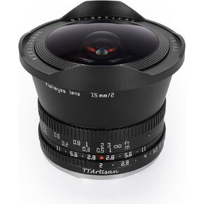 TTArtisan 7.5mm F2.0 E Mount APS-C Fisheye Lens Large Aperture Camera Lens for Sony Camera A5000, A5100, A6000,A6100, A6300,A6400, A6500, A6600, NEX-3,NEX-3N, NEX-3R,Silver Edition in Kuwait