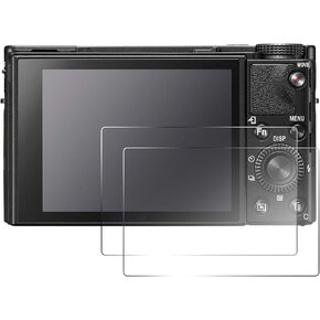 2PCS Tempered Glass Screen Protector Compatible with Sony RX100 Series Cameras (RX100M2, RX100M3, RX100M4, RX100M5, RX100M6, RX100M7), Anti-Scratch, Crystal Clear, Easy Installation Kit in Kuwait