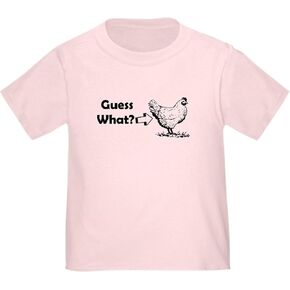 تي شيرت CafePress Guess What Chicken Butt تي شيرت لطيف برسومات للأطفال الصغار، 100% قطن in Kuwait