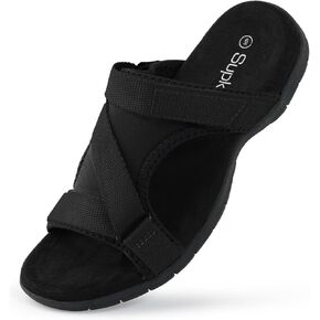 Women's Arch Support Sandals Orthopedic Walking Slippers Comfortable Lightweight Adjustable Casual Summer Beach Outdoor Slide Shoes with Non-slip Outsole in Kuwait