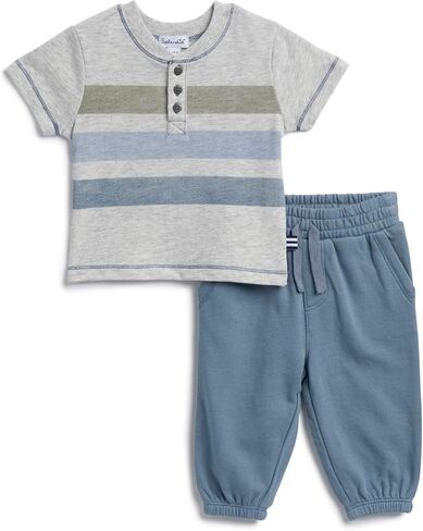Splendid Baby Boys' Short Sleeve Tee Shirt and Jogger Pant 2-piece Set in Kuwait