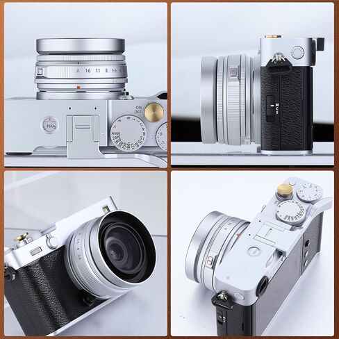 غطاء عدسة معدني دائري Haoge 39 ملم لعدسة Fujifilm XF 23mm f2.8 Fujinon XF 27mm f2.8 R WR على طقم هيكل الكاميرا XE5 تصميم رفيع للغاية LH-XE539-S فضي in Kuwait