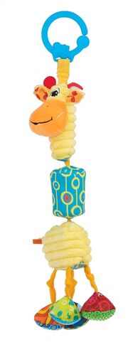 Balibazoo Gabi The Giraffe Hanging Baby Toy for 0-24M - 360° Rotating Neck | Deep Chime, Crinkle, Rattle, BPA-Free Material | Clip for Stroller, Car Seat | Soft Plush Sensory Newborn Gift in Kuwait