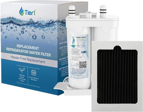 مجموعة فلتر مياه وهواء الثلاجة من Tier1 PureSource2، قطعتان | بديل لـ WF2CB، NGFC 2000، 1004-42-FA، 469911، 469916، FC100، EWF2CBPA، PAULTRA، فلتر الثلاجة in Kuwait