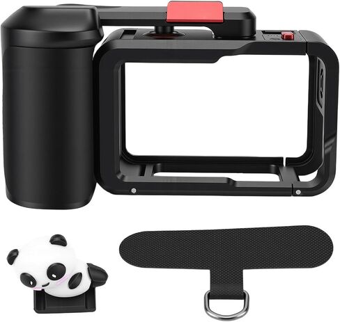 Aluminum Alloy Handle Grip Kit for OSMO Action 5 Pro, 4, 3 Accessories, Street Photography Grip with Cold Shoe, Hot Shoe Cover, Ideal for Photography in Kuwait