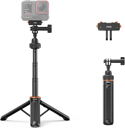 حامل ثلاثي عصا سيلفي تلسكوبي من VRIG AC-80 لكاميرا الحركة، متوافق مع GoPro Hero 13، Insta360 Ace Pro 2/ Ace Pro in Kuwait