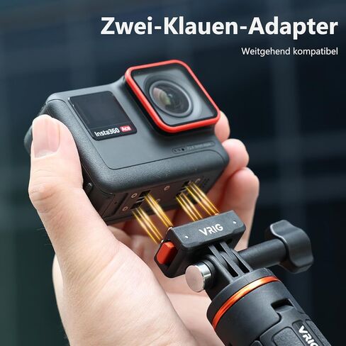 حامل ثلاثي عصا سيلفي تلسكوبي من VRIG AC-80 لكاميرا الحركة، متوافق مع GoPro Hero 13، Insta360 Ace Pro 2/ Ace Pro in Kuwait