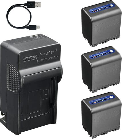 بديل شاحن بطارية Kastar AC & USB-C لجهاز Sony NP-QM91D QM71D QM50 QM51 QM71 QM91 FM70 FM90، لكاميرات الفيديو DCR-TRV250 TRV350 TRV950، DCR-DVD HC PC in Kuwait