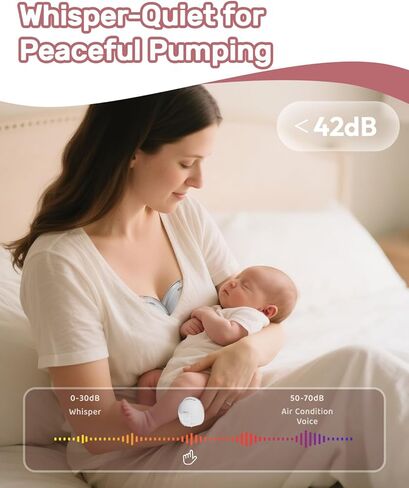 NCVI Wearable Hands Free Breast Pump, 4 Modes & 9 Levels with Multitronic Suction, Ultra-Quiet <42dB, Long Battery Life (150min), 21/24mm Flange Insert, Portable Electric Breastfeeding Pump for Moms in Kuwait