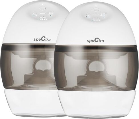 مضخة الثدي Spectra Premier القابلة للارتداء من Spectra Baby - مضخة الثدي المحمولة بدون استخدام اليدين - لاسلكية - تأتي مع حواف مقاس 24 مم، حاوية حليب، زجاجة 160 مل وملحقات أخرى in Kuwait