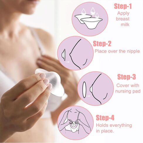 Silver Nursing Cups - 2Pcs -Silver Nipple Covers Breastfeeding for Baby and Mommy Breast Shell,Silver Nipple Covers Breastfeeding in Kuwait