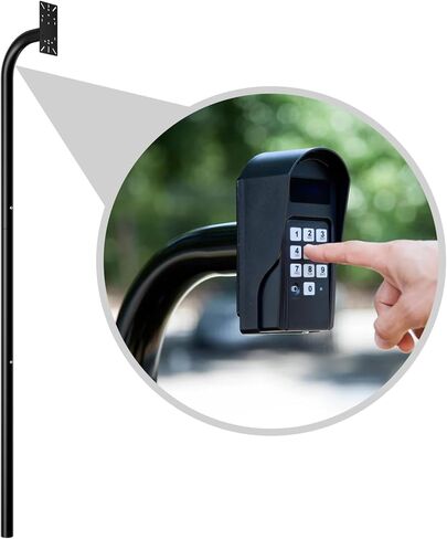 68" Universal Gooseneck Pedestal Post for Gate Opener Keypad, Heavy Duty Steel Burial Outdoor Mount, Compatible with Ghost Controls, Mighty Mule, Topens, CO-Z, Wireless/Wired Keypad & Intercom in Kuwait