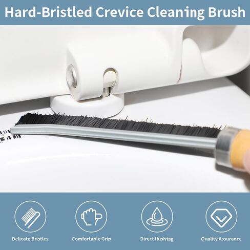 4-Piece Set Crevice Cleaning Brush - Multifunctional Hard Bristle Cleaning Brush for Bathroom, Kitchen, Window, Faucet, Toilet & Grout - Durable Household Cleaning Tools Essentials (Silvery) in Kuwait