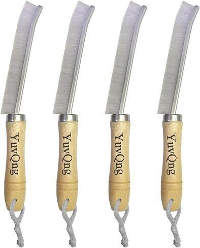 4-Piece Set Crevice Cleaning Brush - Multifunctional Hard Bristle Cleaning Brush for Bathroom, Kitchen, Window, Faucet, Toilet & Grout - Durable Household Cleaning Tools Essentials (Silvery) in Kuwait