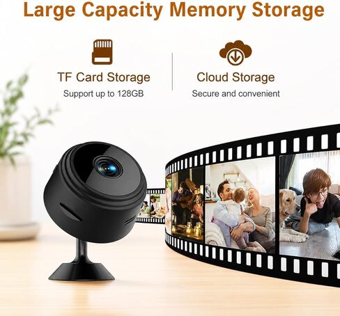 Hidden Camera, 1080p HD WiFi Home Camera with Night Vision and Motion Detection, Mini Spy Camera for Pets, Babies, and Nannies, Supporting Real-time Viewing via the app，Black in Kuwait